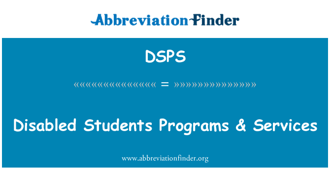 DSPS: Studenti b ' diżabilità programmi & servizzi