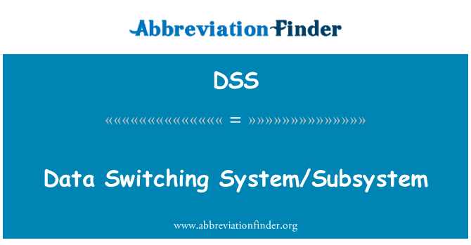 DSS: Podataka prebacivanje sustava/podsustava