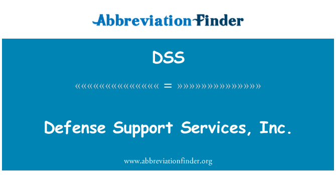 DSS: Pertahanan Support Services, Inc