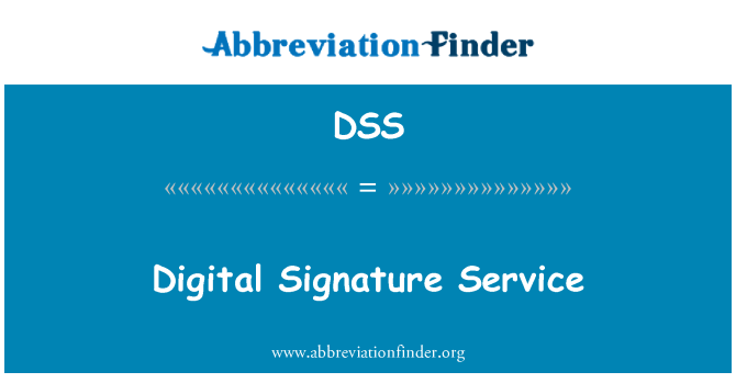 DSS: Digitální podpis služba