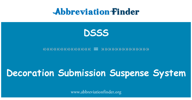 DSSS: Dekoracijo predložitev zaustavitev sistema