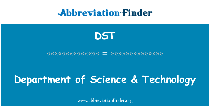DST: Adran gwyddoniaeth & technoleg