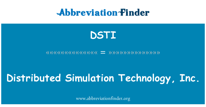 DSTI: Distribuovaná simulace Technology, Inc.
