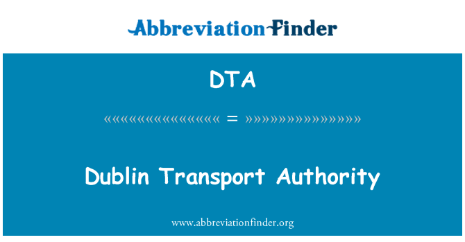 DTA: Autoridad de transporte de Dublín