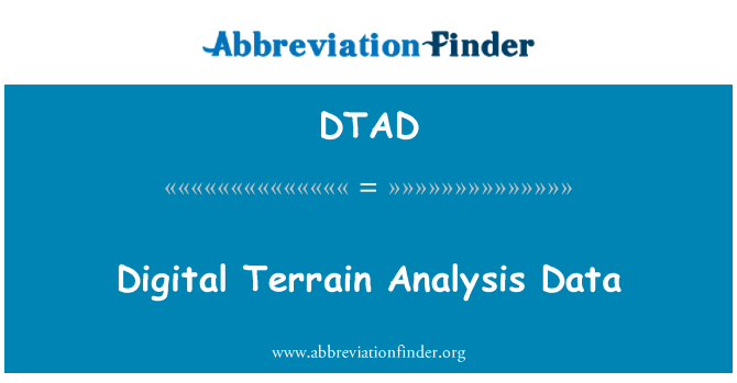 DTAD: Datos de análisis digital del terreno