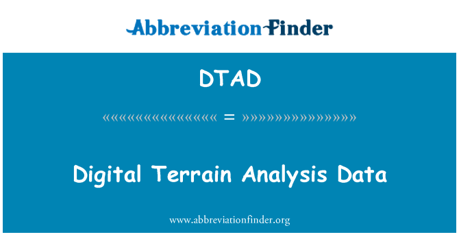 DTAD: Id-Data ta ' l-analiżi diġitali tat-terren