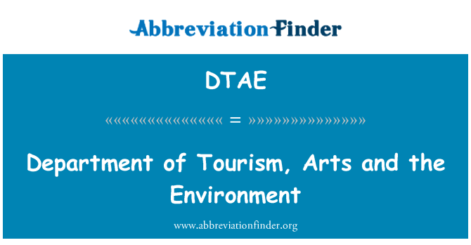 DTAE: 旅遊部、 藝術和環境