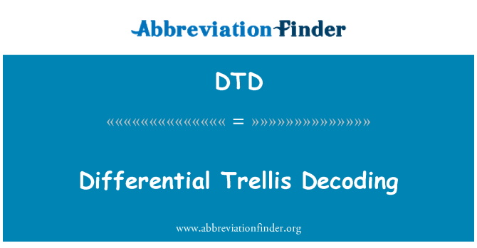 DTD: Diferenciální Trellis dekódování