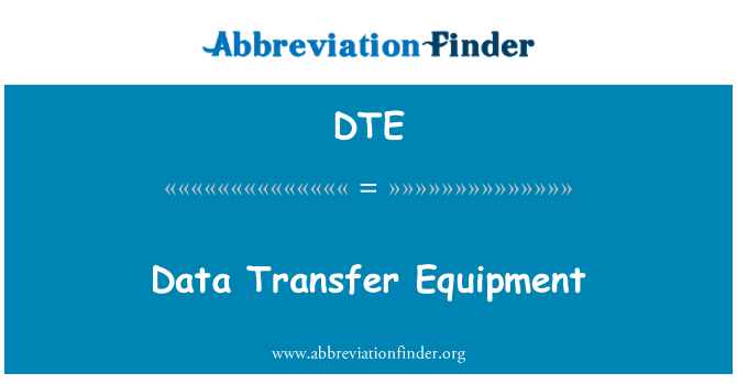DTE: Matériel de transmission de données