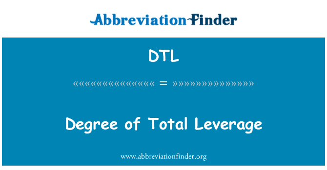 DTL: Tingkat Total Leverage