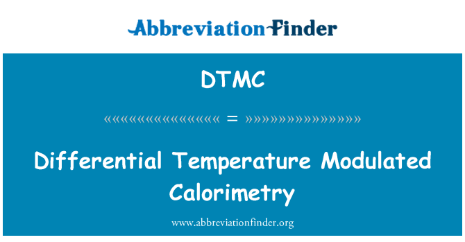 DTMC: Tanperati différentielle Modulée Calorimetry