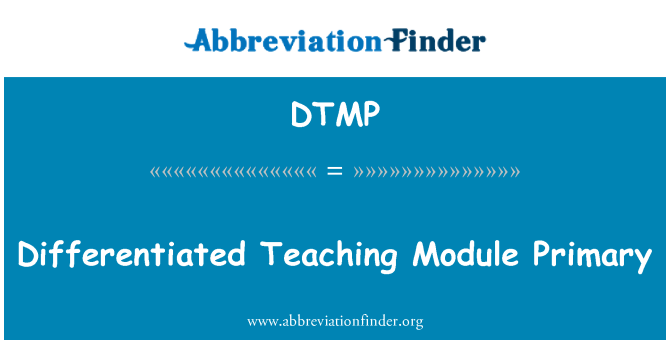 DTMP: Differenzjati modulu primarja fit-tagħlim