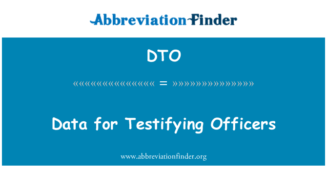 DTO: Data for vidnede officerer