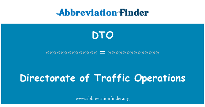 DTO: Direktorat za promet operacije