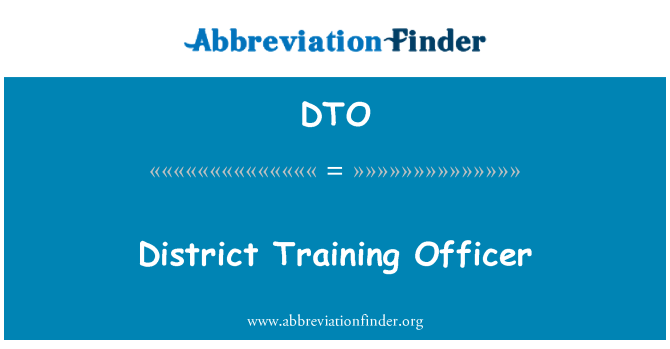 DTO: Distrett taħriġ uffiċjal