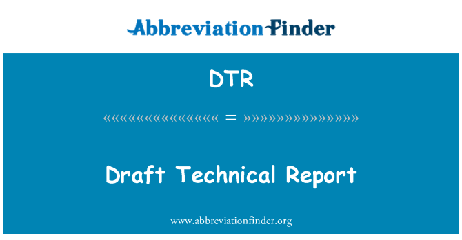 DTR: Abbozz tar-rapport tekniku