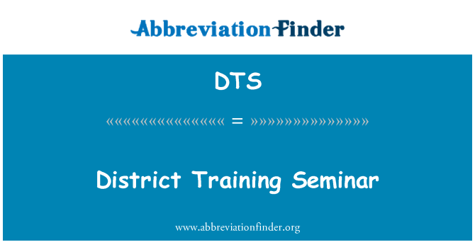 DTS: Distrikt uddannelsesseminar