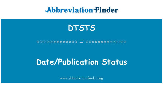 DTSTS: Dat/piblikasyon estati