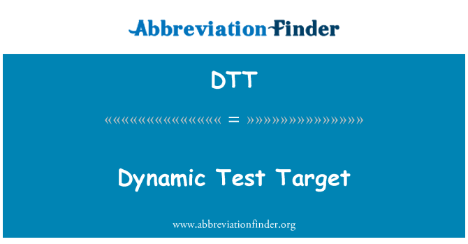 DTT: Targed prawf deinamig