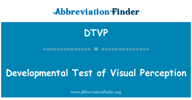 DTVP: Görsel algı gelişim testi