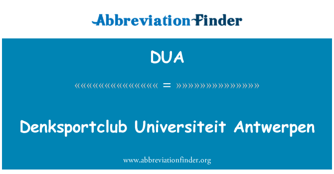 DUA: Denksportclub Universiteit Antwerpen