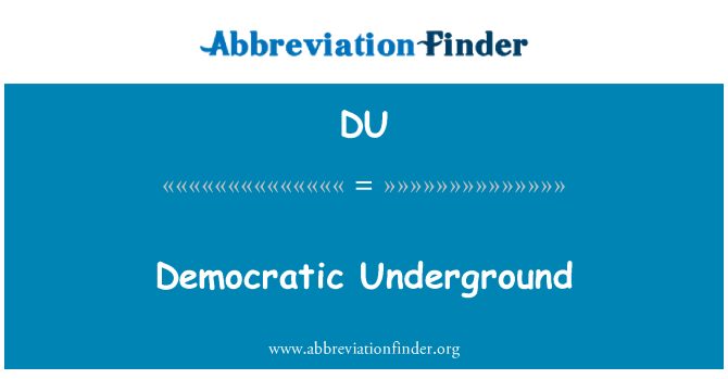 DU: Democratice în subteran