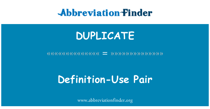 DUPLICATE: Definice použití dvojice