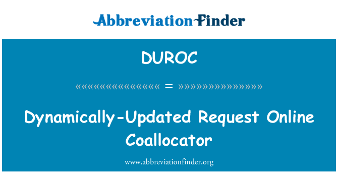 DUROC: Aggiornato dinamicamente richiesta Online Coallocator