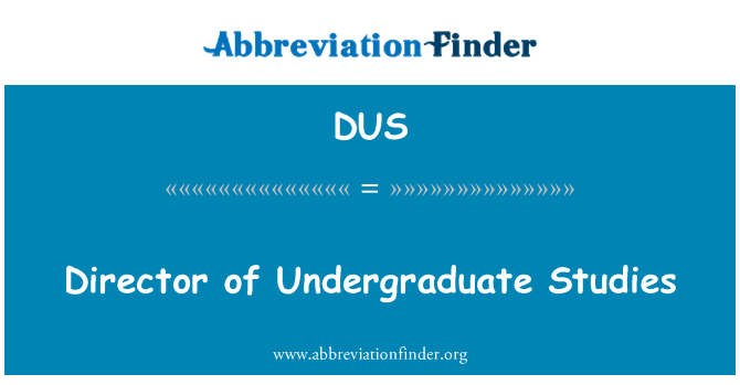 DUS: Id-Direttur ta ' l-istudji Undergraduate