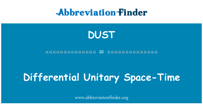 DUST: تفریقی یونیٹری Space-Time
