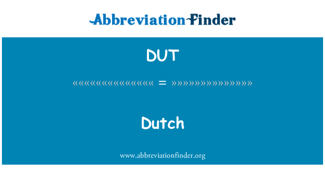 DUT: nederlandsk