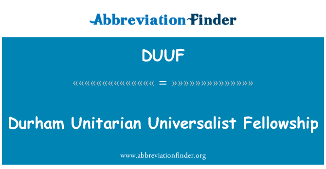 DUUF: 더 럼 Unitarian 보편 구제 설 친교