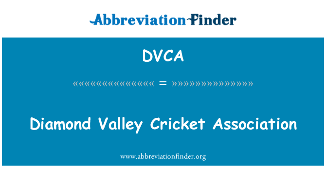 DVCA: Diamond Valley Cricket Association