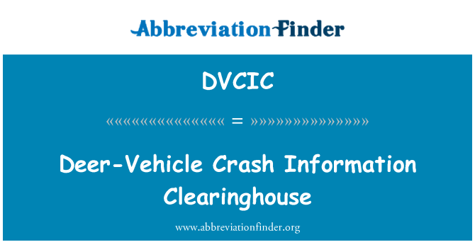 DVCIC: Accidente de ciervos-vehículo información sobre