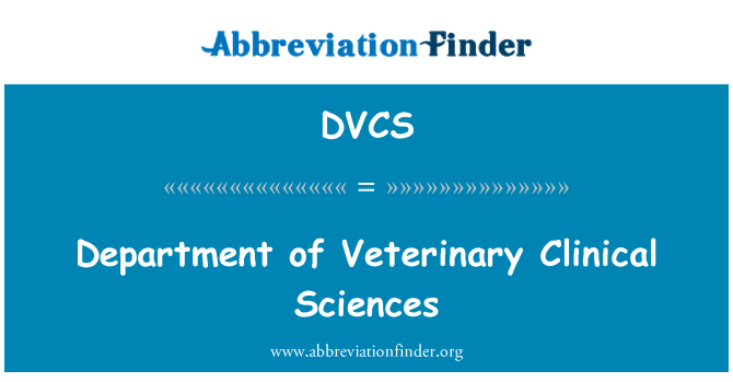 DVCS: Departement van veterinaire klinische wetenschappen