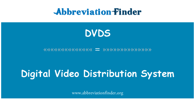 DVDS: Digital Video Distribution System