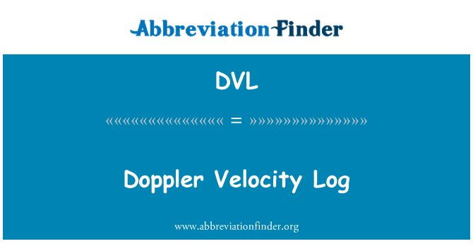 DVL: Doppler Velocity Log