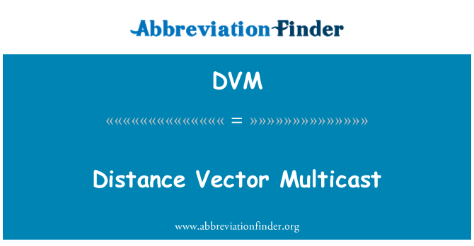 DVM: 거리 벡터 멀티 캐스트