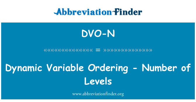 DVO-N: 동적 변수 주문-수준의 수