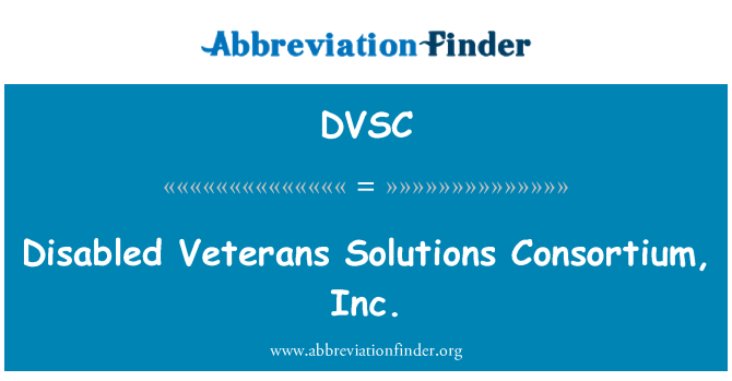 DVSC: Behinderten Veteranen Lösungen Consortium, Inc.