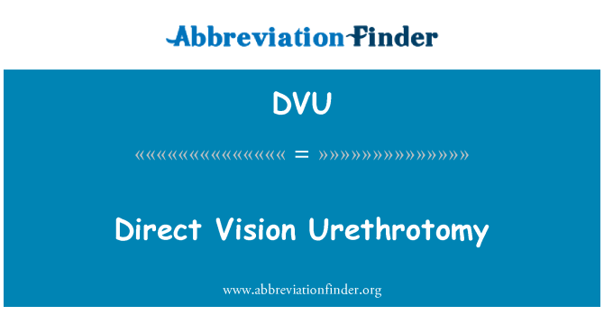 DVU: Urethrotomy wawasan langsung