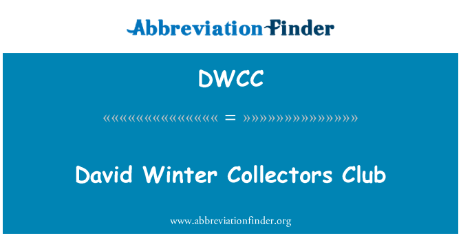 DWCC: Kelab pengumpul David Winter