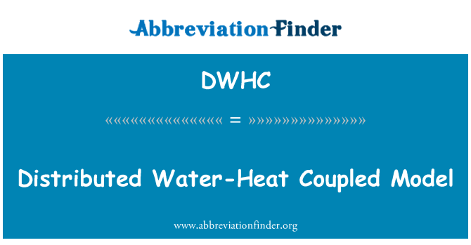 DWHC: Κατανεμημένα νερό-θερμότητας σε συνδυασμό μοντέλο