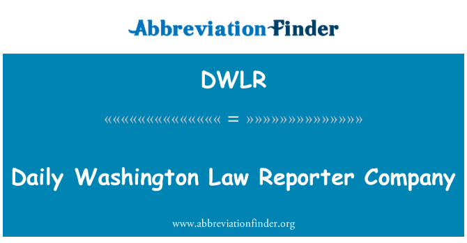 DWLR: Otidyen Washington lwa repòtè jounal konpayi