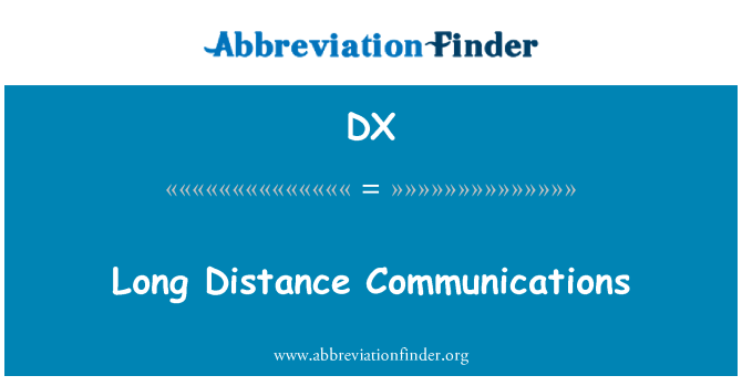 DX: สื่อสารไกล