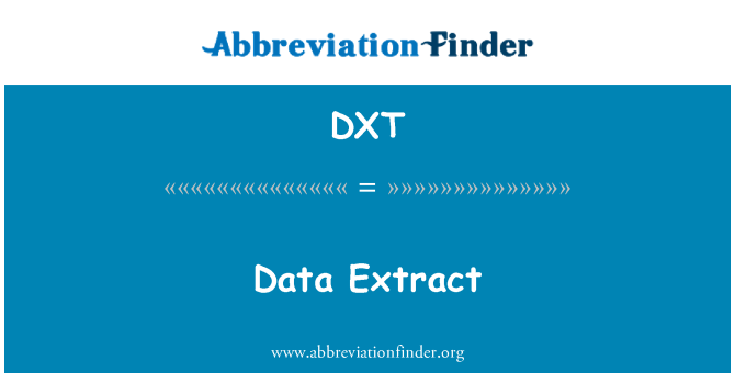 DXT: Estratt ta ' l-informazzjoni