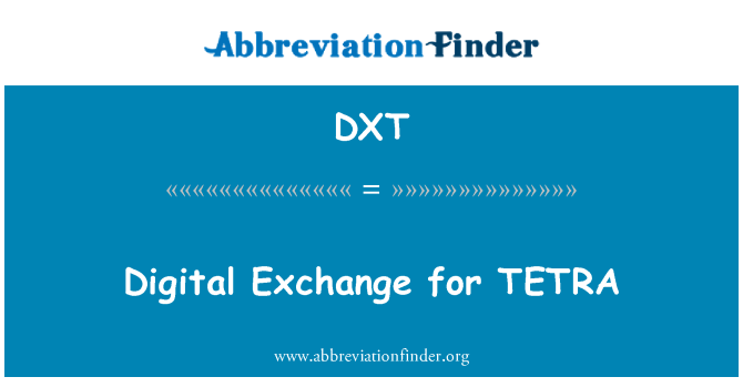 DXT: Skambju diġitali għall-TETRA