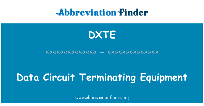 DXTE: Данни схема за прекратяване оборудване