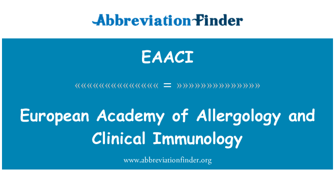 EAACI: Europese Academie voor allergologie en klinische immunologie