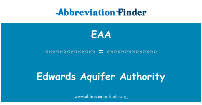 EAA: Edwards Aquifer orgán